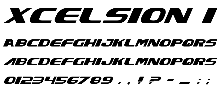 Xcelsion Italic font